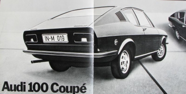 Audi 100 Coupe Modelprogram 1969 "Die neue Sportklasse" Carbrochure (7060)